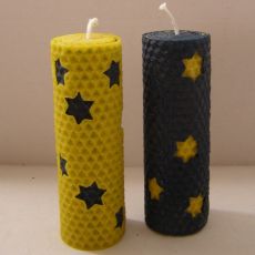 Vianočná točená svieviečka s hviezdičkami