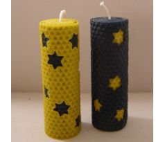 Vianočná točená svieviečka s hviezdičkami
