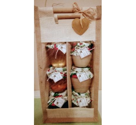 Jutová taška vysoká dvojitá