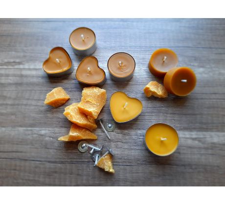 Kreatívna sada na výrobu čajových sviečok z včelieho vosku