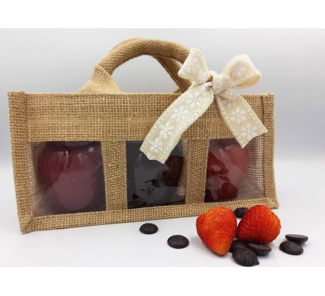 Jutová taška - 3-okienková