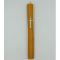 Hromničná sviečka liata so strieborným krížom