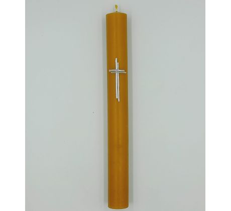 Hromničná sviečka liata so strieborným krížom